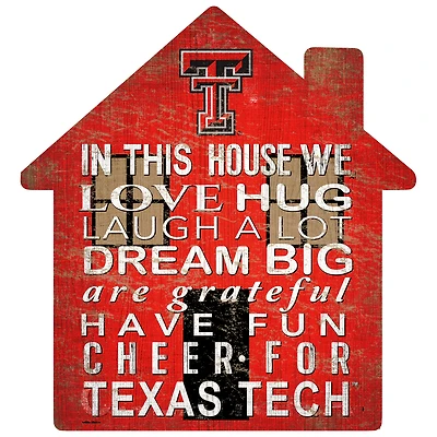 Texas Tech Red Raiders 12'' Team House Sign