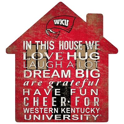 Western Kentucky Hilltoppers 12'' Team House Sign