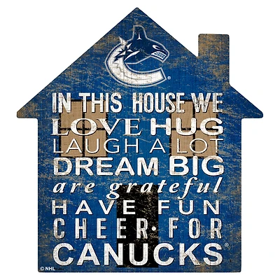 Vancouver Canucks 12'' Team House Sign