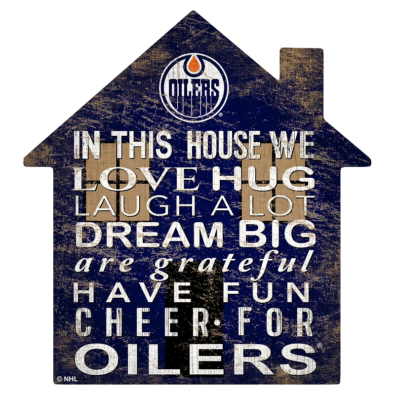 Edmonton Oilers 12'' Team House Sign