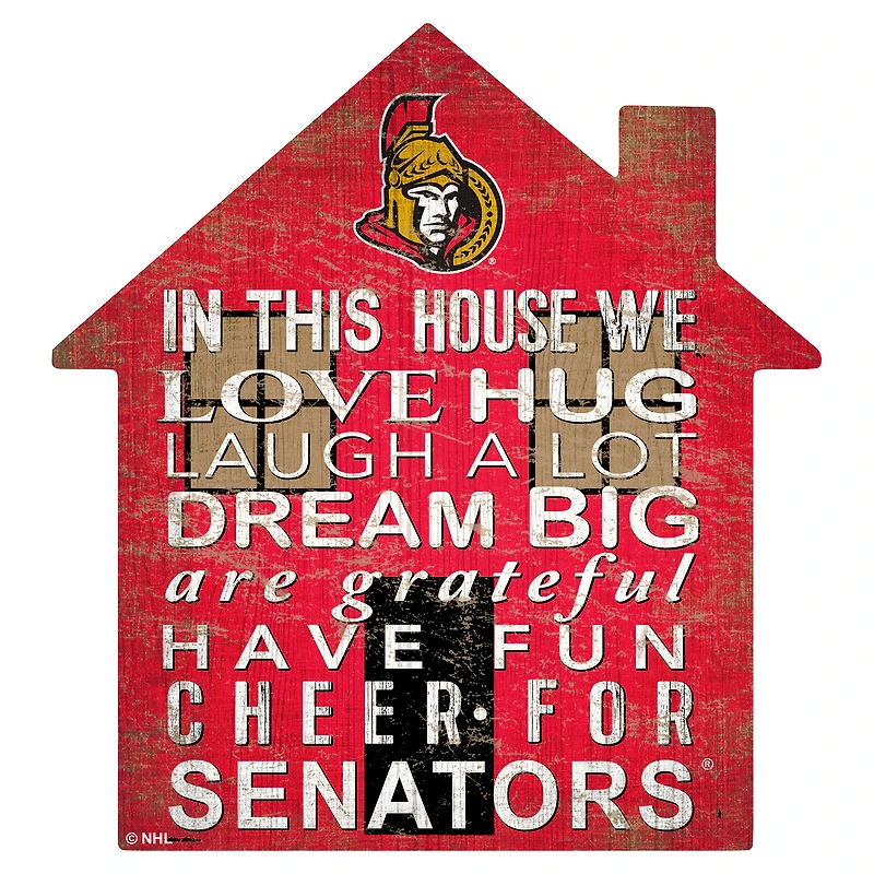 Ottawa Senators 12'' Team House Sign