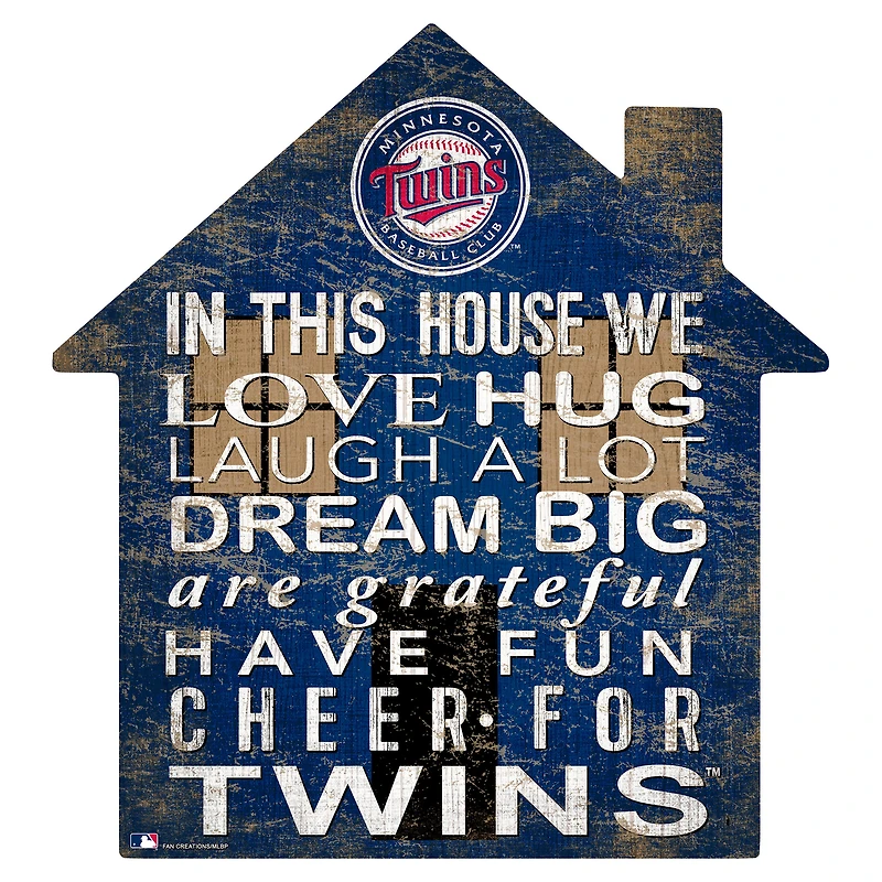 Minnesota Twins 12'' Team House Sign