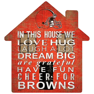 Cleveland Browns 12'' Team House Sign