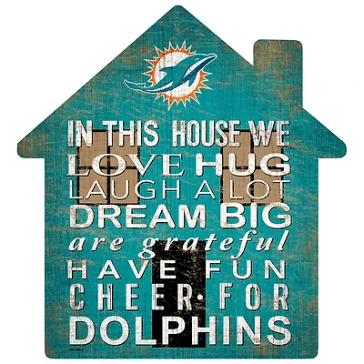 Miami Dolphins 12'' Team House Sign