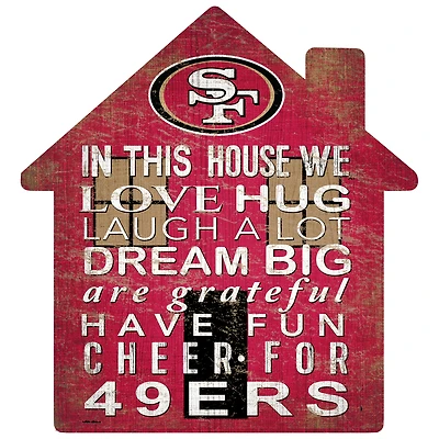 San Francisco 49ers 12'' Team House Sign