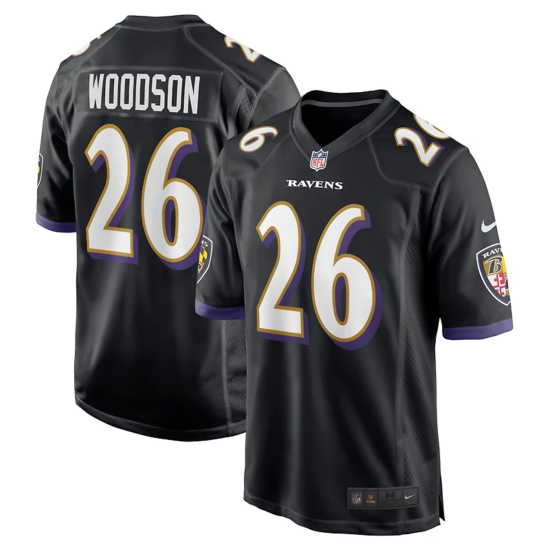 Men's Nike Rod Woodson Black Baltimore Ravens Retired Player Alternate Game Jersey