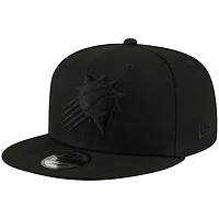 Men's New Era Phoenix Suns Black On Black 9FIFTY Snapback Hat