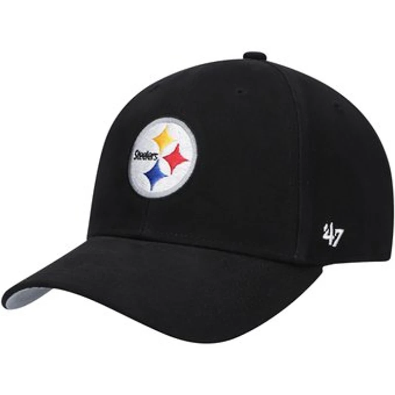 Preschool '47 Black Pittsburgh Steelers Basic Team MVP Adjustable Hat