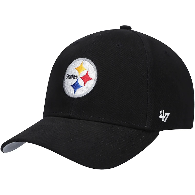 Preschool '47 Black Pittsburgh Steelers Basic Team MVP Adjustable Hat