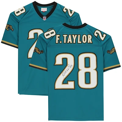 Fred Taylor Teal Jacksonville Jaguars Autographed Mitchell & Ness Replica Home Jersey