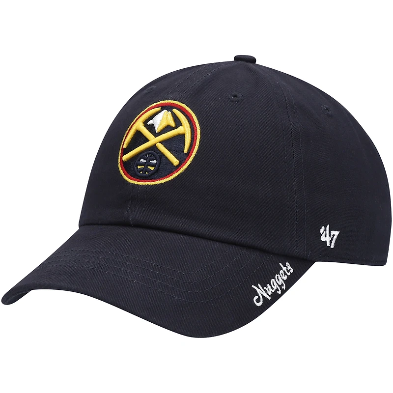 Women's '47 Navy Denver Nuggets Miata Clean Up Logo Adjustable Hat
