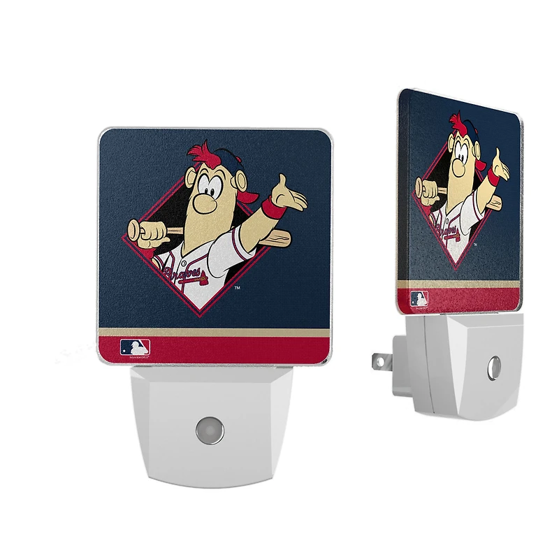 Atlanta Braves Stripe Mascot Nightlight 2-Pack
