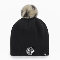 Women's '47 Black Dallas Mavericks Serengeti Knit Beanie with Pom
