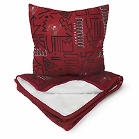Tampa Bay Buccaneers Doodle Pop Poly Span Blanket and Pillow Combo Set