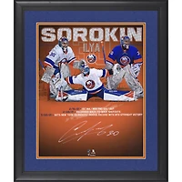 Ilya Sorokin New York Islanders Framed Autographed 16" x 20" Win Streak Stylized Photograph