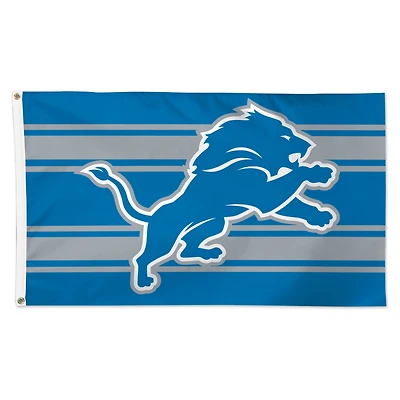 WinCraft Detroit Lions 3' x 5' Horizontal Stripe 1-Sided Deluxe Flag