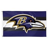 WinCraft Baltimore Ravens 3' x 5' Horizontal Stripe 1-Sided Deluxe Flag