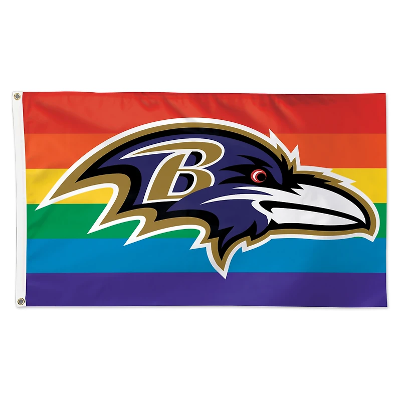 WinCraft Baltimore Ravens 3' x 5' Pride 1-Sided Deluxe Flag