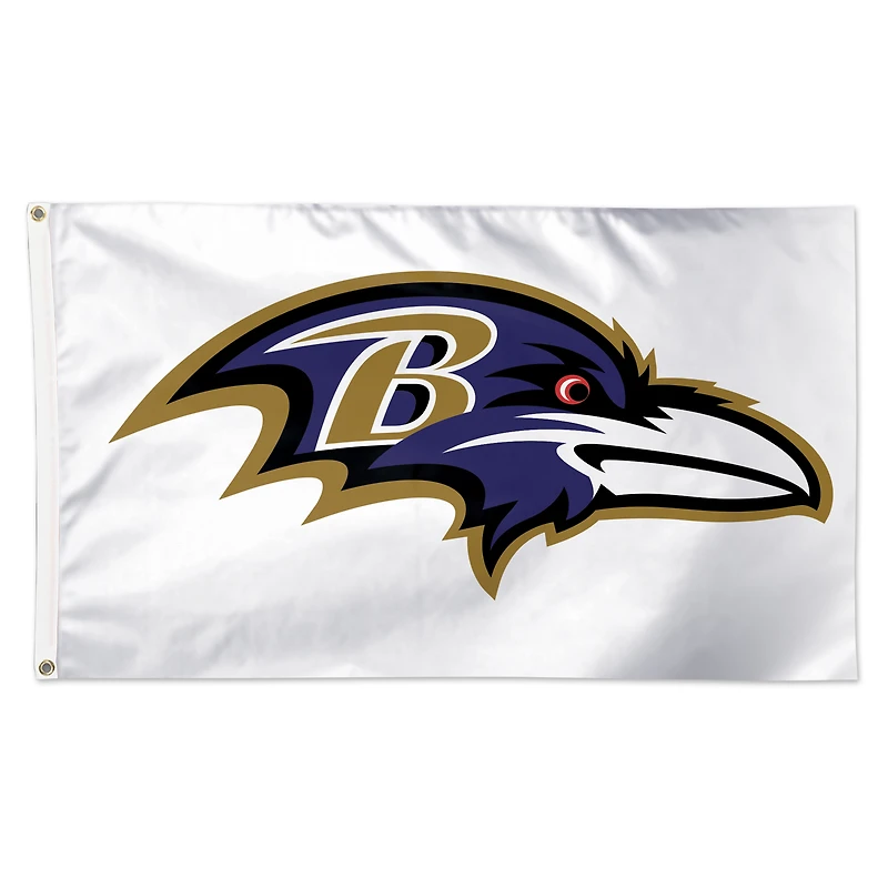 WinCraft Baltimore Ravens 3' x 5' White 1-Sided Deluxe Flag