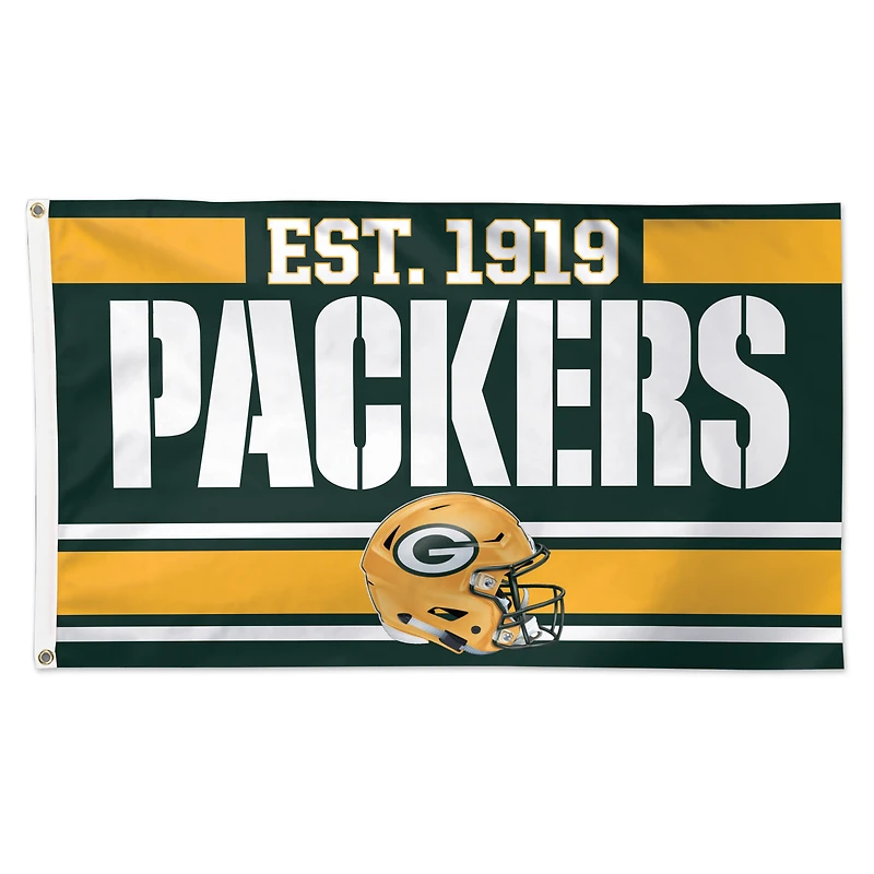 WinCraft Green Bay Packers 3' x 5' Established 1-Sided Deluxe Flag