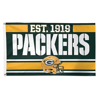 WinCraft Green Bay Packers 3' x 5' Established 1-Sided Deluxe Flag