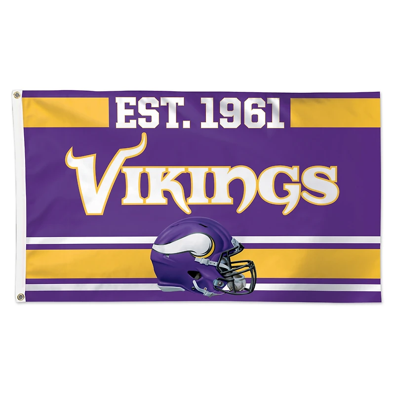 WinCraft Minnesota Vikings 3' x 5' Established 1-Sided Deluxe Flag