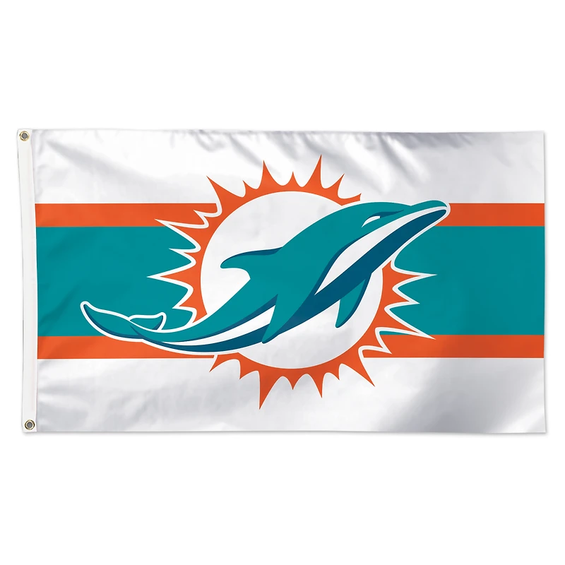 WinCraft Miami Dolphins 3' x 5' Away Stripe 1-Sided Deluxe Flag
