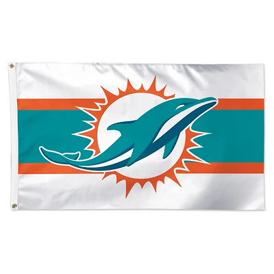 WinCraft Miami Dolphins 3' x 5' Away Stripe 1-Sided Deluxe Flag