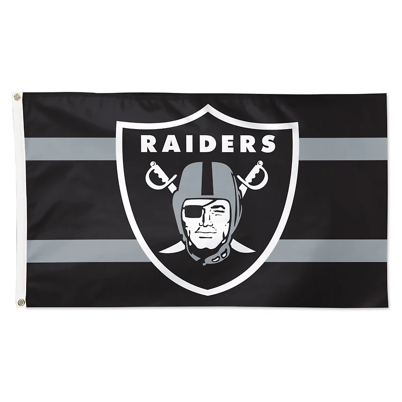 WinCraft Las Vegas Raiders 3' x 5' Horizontal Stripe 1-Sided Deluxe Flag