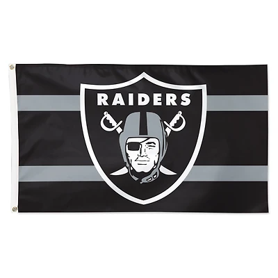 WinCraft Las Vegas Raiders 3' x 5' Horizontal Stripe 1-Sided Deluxe Flag
