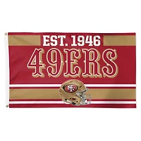 WinCraft San Francisco 49ers 3' x 5' Established 1-Sided Deluxe Flag