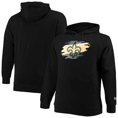 Men's New Era Black New Orleans Saints Big & Tall Primary Logo Pullover Hoodie