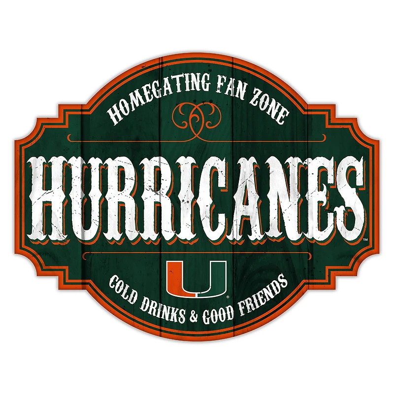 Miami Hurricanes 24'' Homegating Tavern Sign