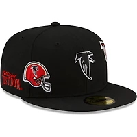 Men's New Era Black Atlanta Falcons Just Don 59FIFTY Fitted Hat
