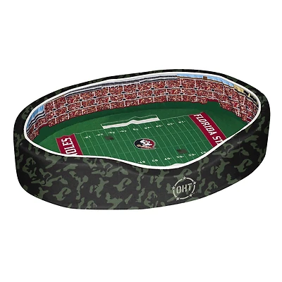 Camo Florida State Seminoles 38'' x 25'' x 8'' Operation Hat Trick Large Stadium Oval Pet Bed