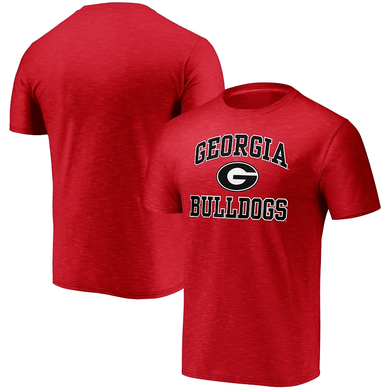 Men's Fanatics Red Georgia Bulldogs Heart and Soul Space-Dye T-Shirt