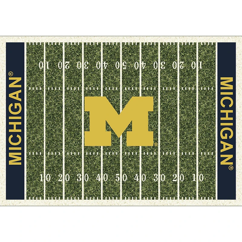 Imperial Michigan Wolverines 5'4'' x 7'8'' Home Field Rug