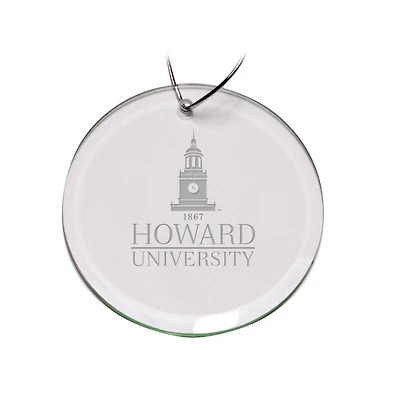 Howard Bison 3'' Glass Round Ornament