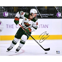 Mats Zuccarello Minnesota Wild Autographed 16" x 20" White Jersey Skating Photograph