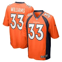 Men's Nike Javonte Williams Orange Denver Broncos Game Jersey