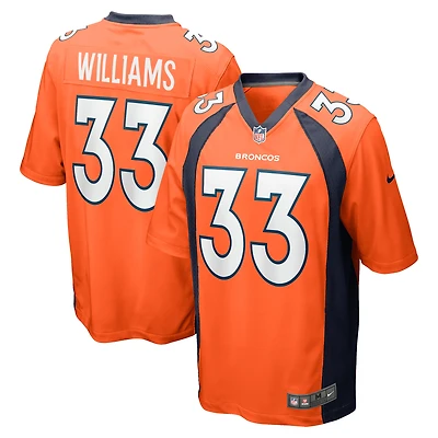 Men's Nike Javonte Williams Orange Denver Broncos Game Jersey