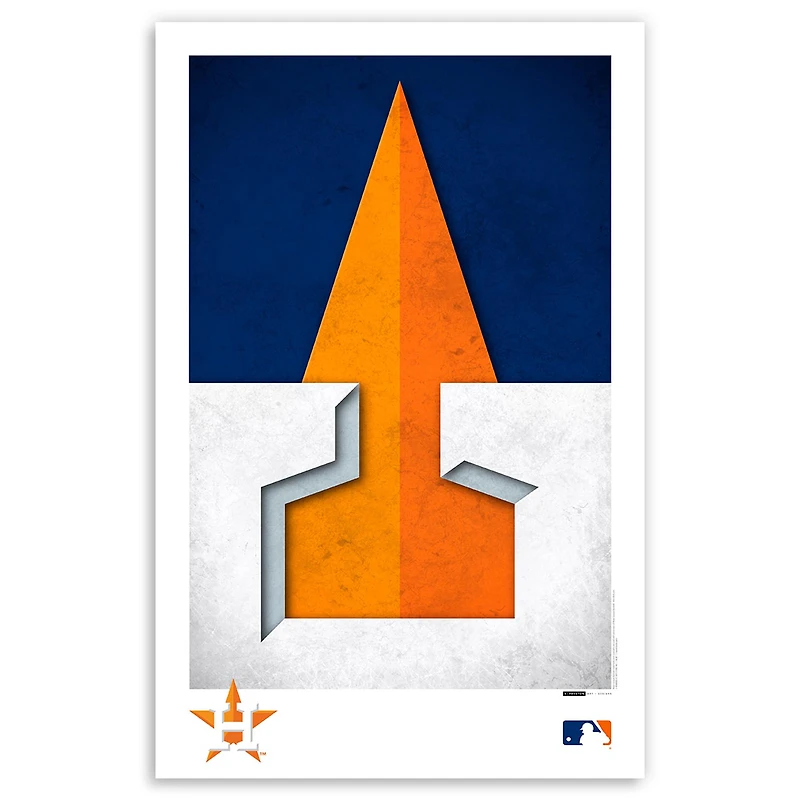 Houston Astros 11'' x 17'' Minimalist Team Logo Art Poster