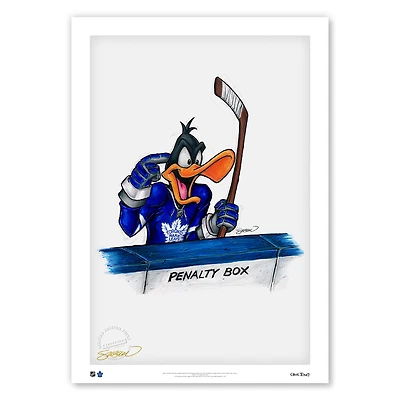 Toronto Maple Leafs 14'' x 20'' Daffy Duck Limited Edition Fine Art Print