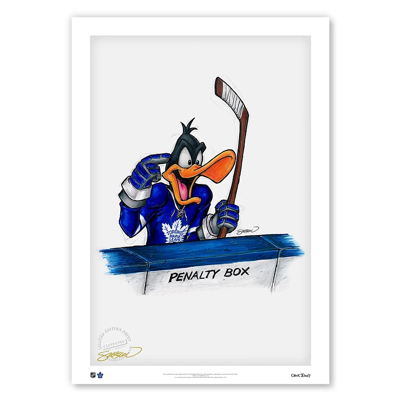 Toronto Maple Leafs 24'' x 36'' Daffy Duck Limited Edition Fine Art Print