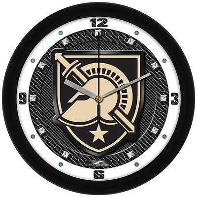 Army Black Knights 11.5'' Suntime Premium Glass Face Carbon Fiber Wall Clock