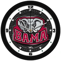 Alabama Crimson Tide 11.5'' Suntime Premium Glass Face Carbon Fiber Wall Clock