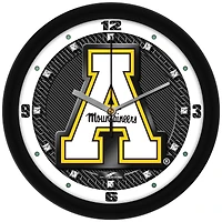 Appalachian State Mountaineers 11.5'' Suntime Premium Glass Face Carbon Fiber Wall Clock
