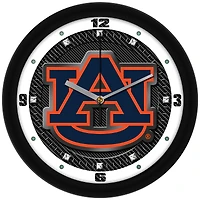 Auburn Tigers 11.5'' Suntime Premium Glass Face Carbon Fiber Wall Clock