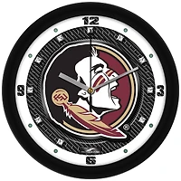 Florida State Seminoles 11.5'' Suntime Premium Glass Face Carbon Fiber Wall Clock