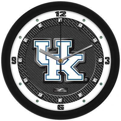 Kentucky Wildcats 11.5'' Suntime Premium Glass Face Carbon Fiber Wall Clock